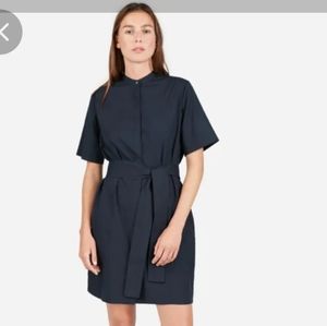 Belted Collarless Shirtdress by Everlane